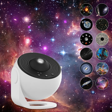 Qfdian Night Light Galaxy Projector Starry Sky Projector 360° Rotate Planetarium Lamp For Kids Bedroom Valentines Day Gift Wedding Deco